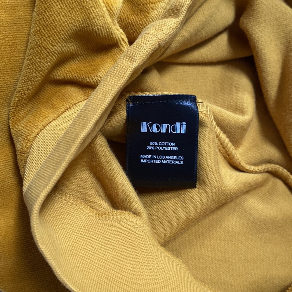Suzi Kondi Golden Mustard Velvet Jogger Pants - Picture 15 of 17